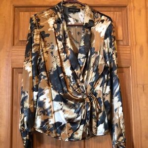 Jones New York collection 14 long sleeve wrap top
